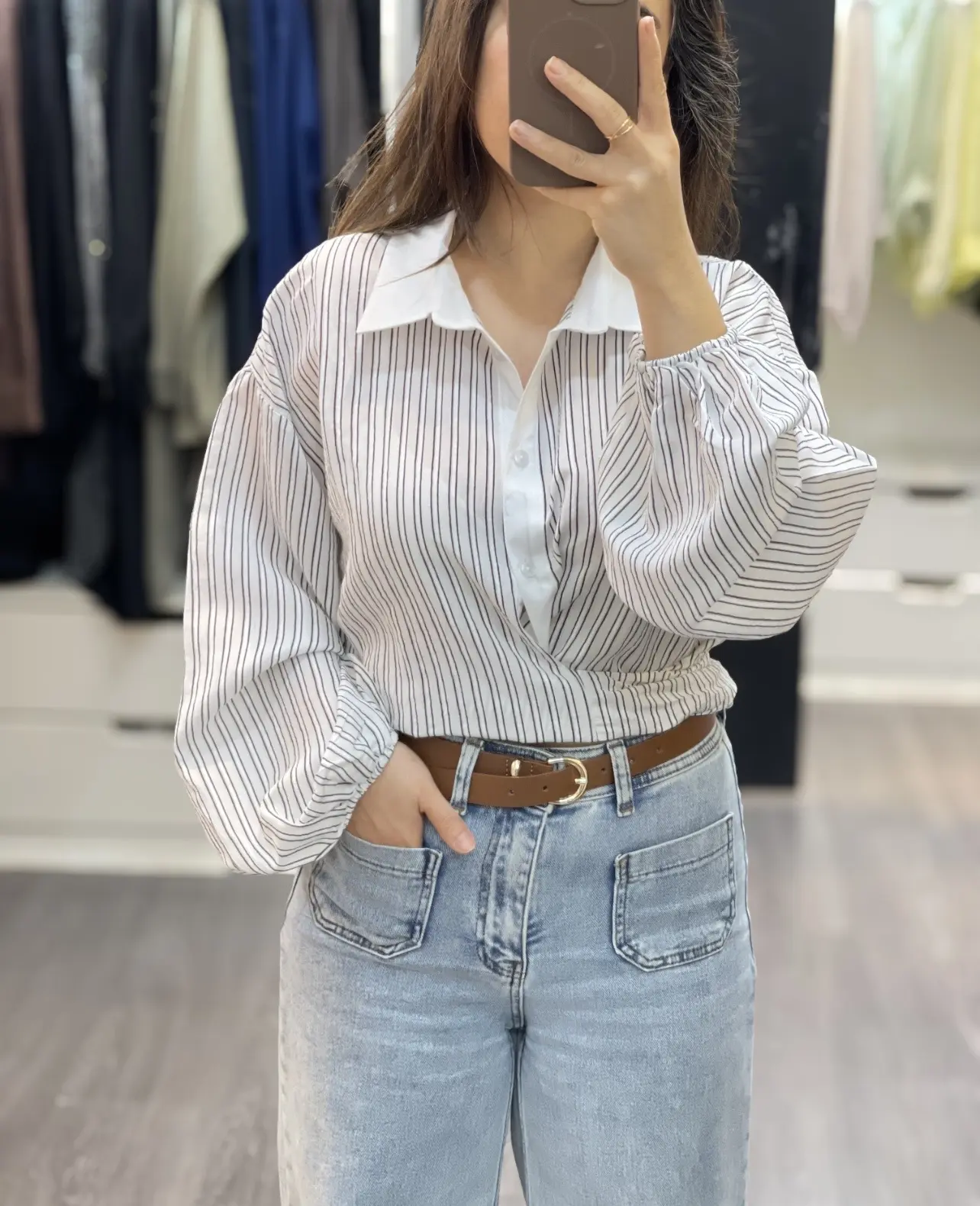 شومیز کلاسیک جلو گره ای ملانین